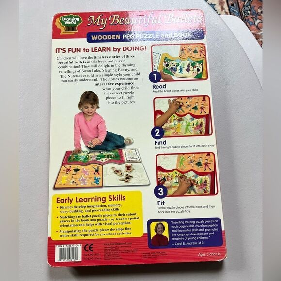 Rare My Beautiful Ballets Nutcracker XL Peg Puzzle Book Board - Picture 6 of 8